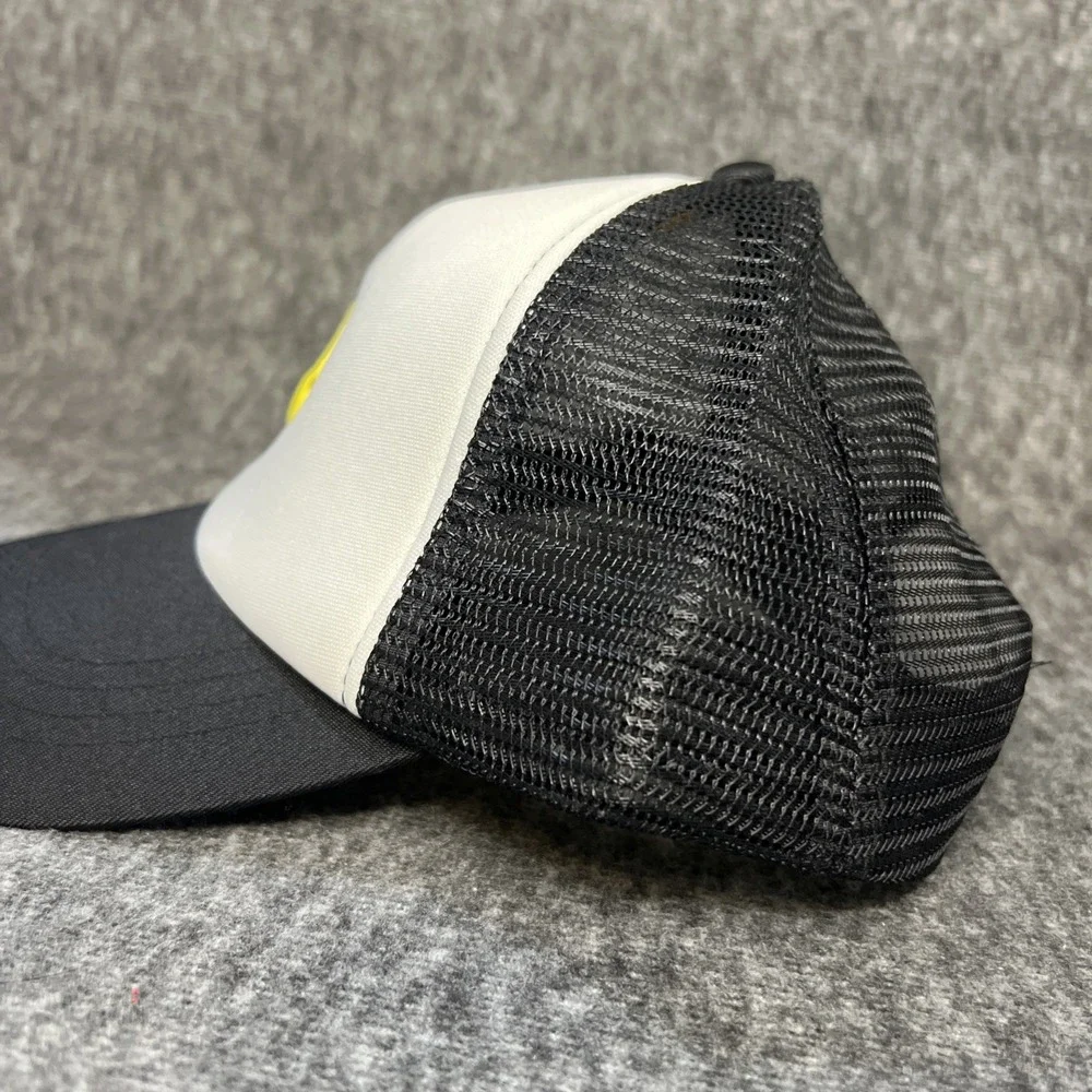 Smiley Face Snapback Smile White Hat Adjustable Adult Size Cap‎ Vintage Happy